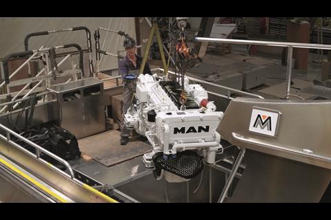 The D2676 LE433 MAN engine for the Mavrik LT32 is the first one to roll off the production line